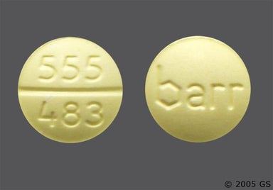 Yellow Round Barr And 555 483 - Amiloride Hydrochloride/Hydrochlorothiazide 5mg-50mg Tablet