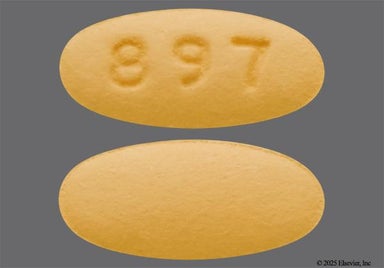 Yellow Oval 897 - Tadalafil 5mg Tablet