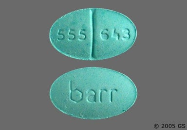 Green Oval 555 643 And Barr - Triamterene/Hydrochlorothiazide 37.5mg-25mg Tablet