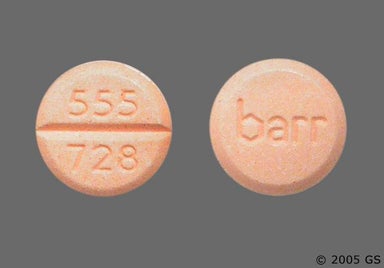 Peach Round 555 728 - Estropipate 1.5mg Tablet
