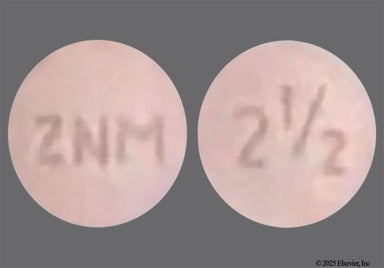 Pink Round Znm And 2 1/2 - Metolazone 2.5mg Tablet