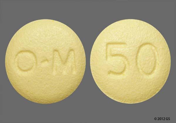 Yellow Round 50 And O-M - Tapentadol 50mg Tablet