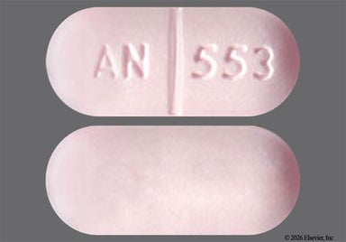 Pink Oblong An 553 - Metaxalone 800mg Tablet