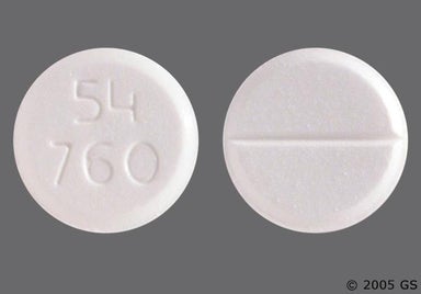 White Round 54 760 - Prednisone 20mg Tablet