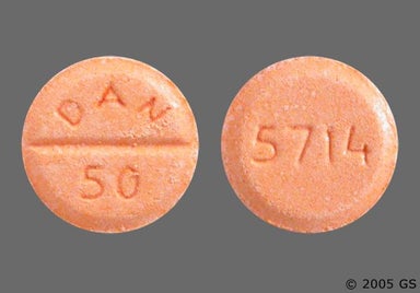 Orange Round Dan 50 And 5714 - Amoxapine 50mg Tablet