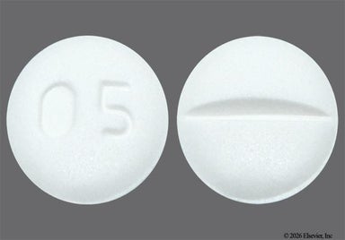 White Round 05 - Trazodone Hydrochloride 50mg Tablet