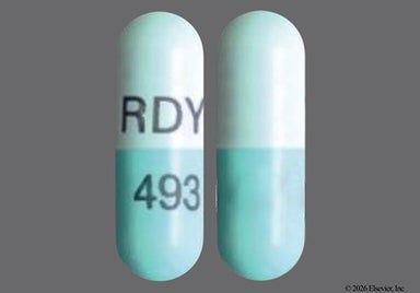 Blue Capsule RDY 493 - Esomeprazole Magnesium 40mg Delayed-Release Capsule