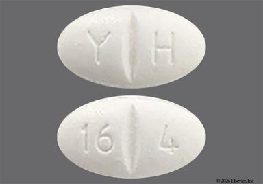 White Oval 16 4 - Metoprolol Succinate 25mg Extended-Release Tablet