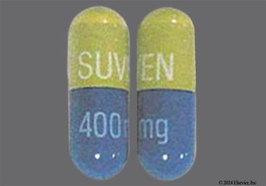 Blue And Green Suven 400 Mg - Fenoprofen Calcium 400mg Capsule