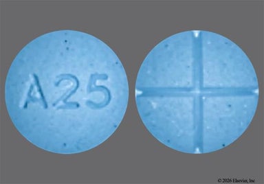 Blue Round A25 - Amphetamine Sulfate 10mg Tablet