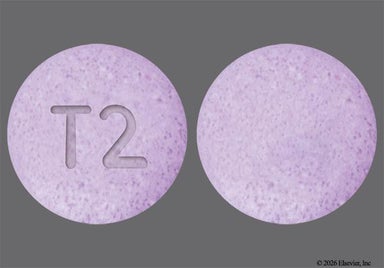Purple Round T2 - Cotempla XR-ODT 17.3mg Extended-Release Orally Disintegrating Tablet