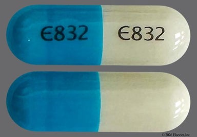 Blue, Gray Capsule E832 E832 - Bucapsol 10mg Capsule