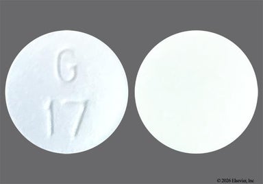 White Round G 17 - Hyoscyamine Sulfate 0.125mg Sublingual Tablet