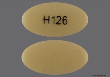 Yellow Oval H126 - Pantoprazole Sodium 40mg Delayed-Release Tablet