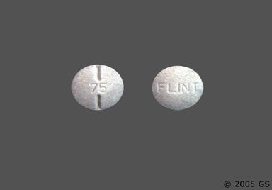 Purple Round FLINT - Synthroid 75mcg Tablet