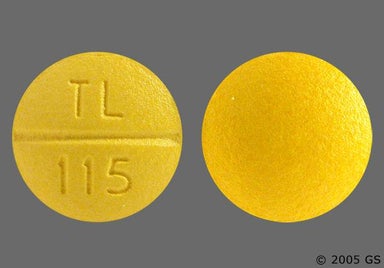 Yellow Round TL115 - Prochlorperazine Maleate 10mg Tablet