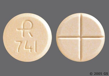 Yellow Round LOGO 741 - Tizanidine Hydrochloride 4mg Tablet