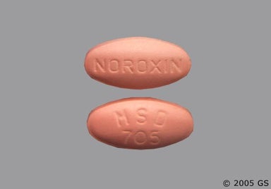 Pink Oval NOROXIN - Noroxin 400mg Tablet