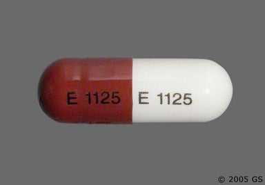 Brown, White Capsule E 1125 E 1125 - Flutamide 125mg Capsule