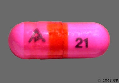 Pink Capsule LOGO 21 - Diphenhydramine Hydrochloride 50mg Capsule