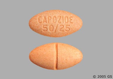 Peach Oval CAPOZIDE 50/25 - Capozide 50/25 Tablet