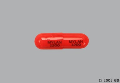 Red-Orange Mylan 1200 Mylan 1200 - Acebutolol Hydrochloride 200mg Capsule