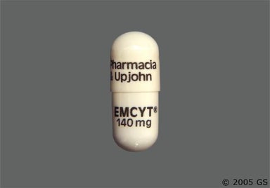 White Capsule Pharmcia & Upjohn EMCYT 140mg - Emcyt 140mg Capsule