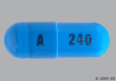 Blue Capsule A 240 - Butalbital/Acetaminophen/Caffeine/Codeine Phosphate Capsule