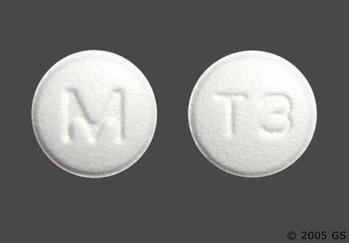White Round T3 And M - Trifluoperazine Hydrochloride 1mg Tablet
