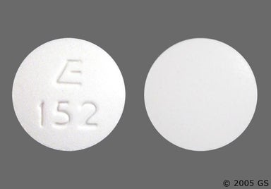 White Round E 152 - Lisinopril/Hydrochlorothiazide 20mg-12.5mg Tablet