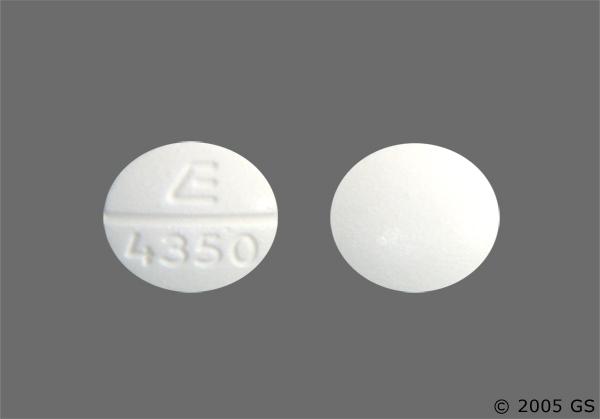 white round e 4350 - isoniazid 300mg tablet