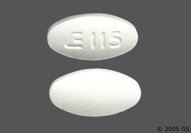 White Oval E 115 - Ticlopidine Hydrochloride 250mg Tablet