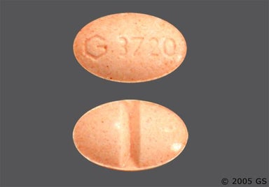 Peach Oval G 3720 - Alprazolam 0.5mg Tablet