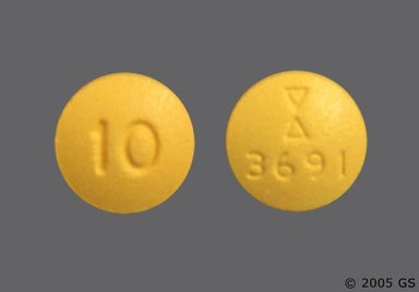 Yellow Round 3691 - Prochlorperazine Maleate 10mg Tablet