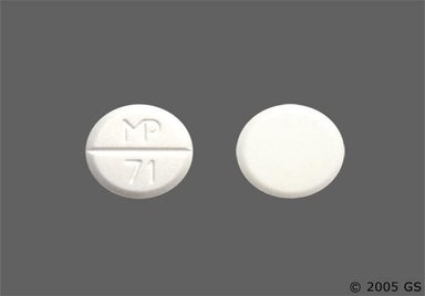 White Round MP 71 - Allopurinol 100mg Tablet