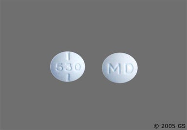 Blue-green Round 530 - Methylphenidate Hydrochloride 10mg Tablet