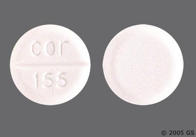 White Round cor 155 - Glycopyrrolate 1mg Tablet