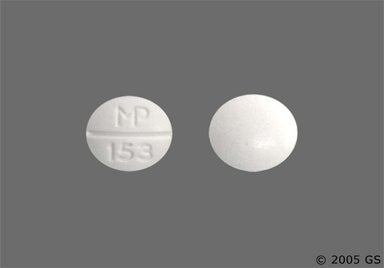 White Round MP 153 - Atenolol/Chlorthalidone 50mg-25mg Tablet