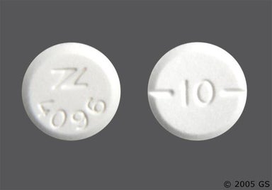 White Round Z 4096 - Baclofen 10mg Tablet