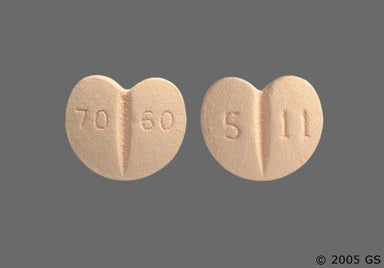 Peach Heart 70 60 - Bisoprolol Fumarate 5mg Tablet