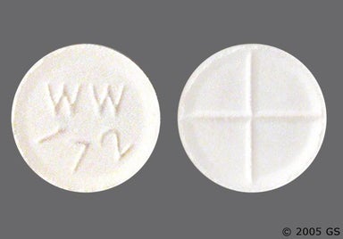 White Round Ww 172 - Captopril 25mg Tablet