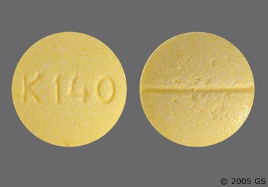 Yellow Round K 140 - Chlorpheniramine Maleate 4mg Tablet