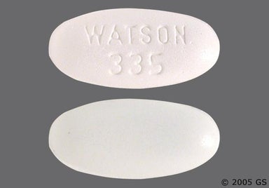White Oval WATSON 335 - Acyclovir 400mg Tablet