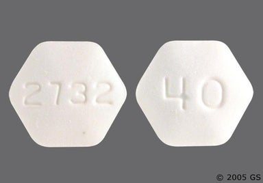 White Hexagon 2732 - Fosinopril Sodium 40mg Tablet
