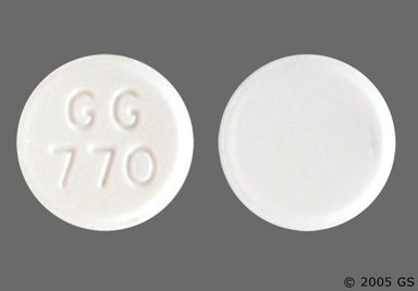 White Round GG 770 - Lovastatin 10mg Tablet