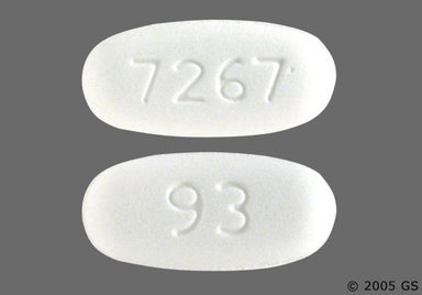 White Oval 7267 - Metformin Hydrochloride 500mg Extended-Release Tablet