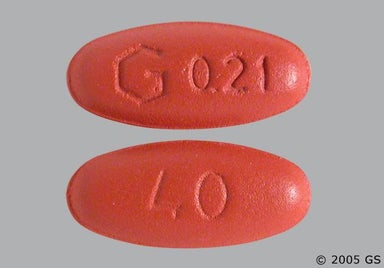 Brown Oval Logo 021 And 40 - Quinapril Hydrochloride 40mg Tablet
