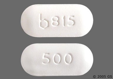 White Oblong b 815 - Ciprofloxacin Hydrochloride 500mg Tablet