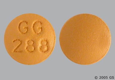 Yellow-Orange Round Gg288 - Cyclobenzaprine Hydrochloride 10mg Tablet