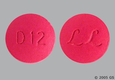 Red-pink Round D 12 - Demeclocycline Hydrochloride 300mg Tablet
